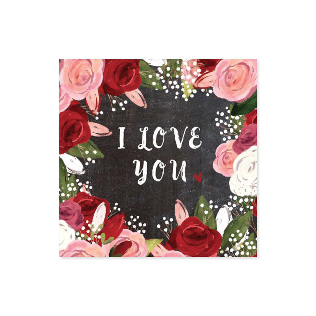 Mason Jar Roses Valentine Pop-Up Card Front