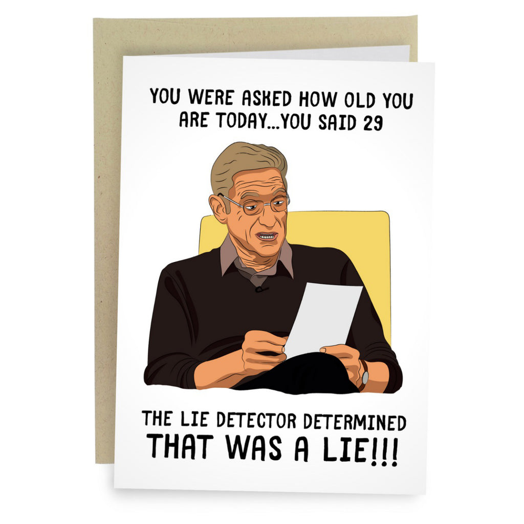 Maury Lie Detector Test Birthday Card