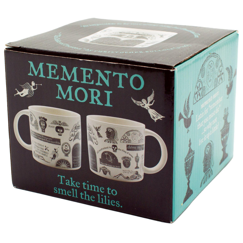 Memento Mori Mug packaging.