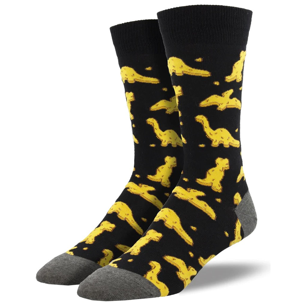 Men's Dino Nuggets Socks Black.