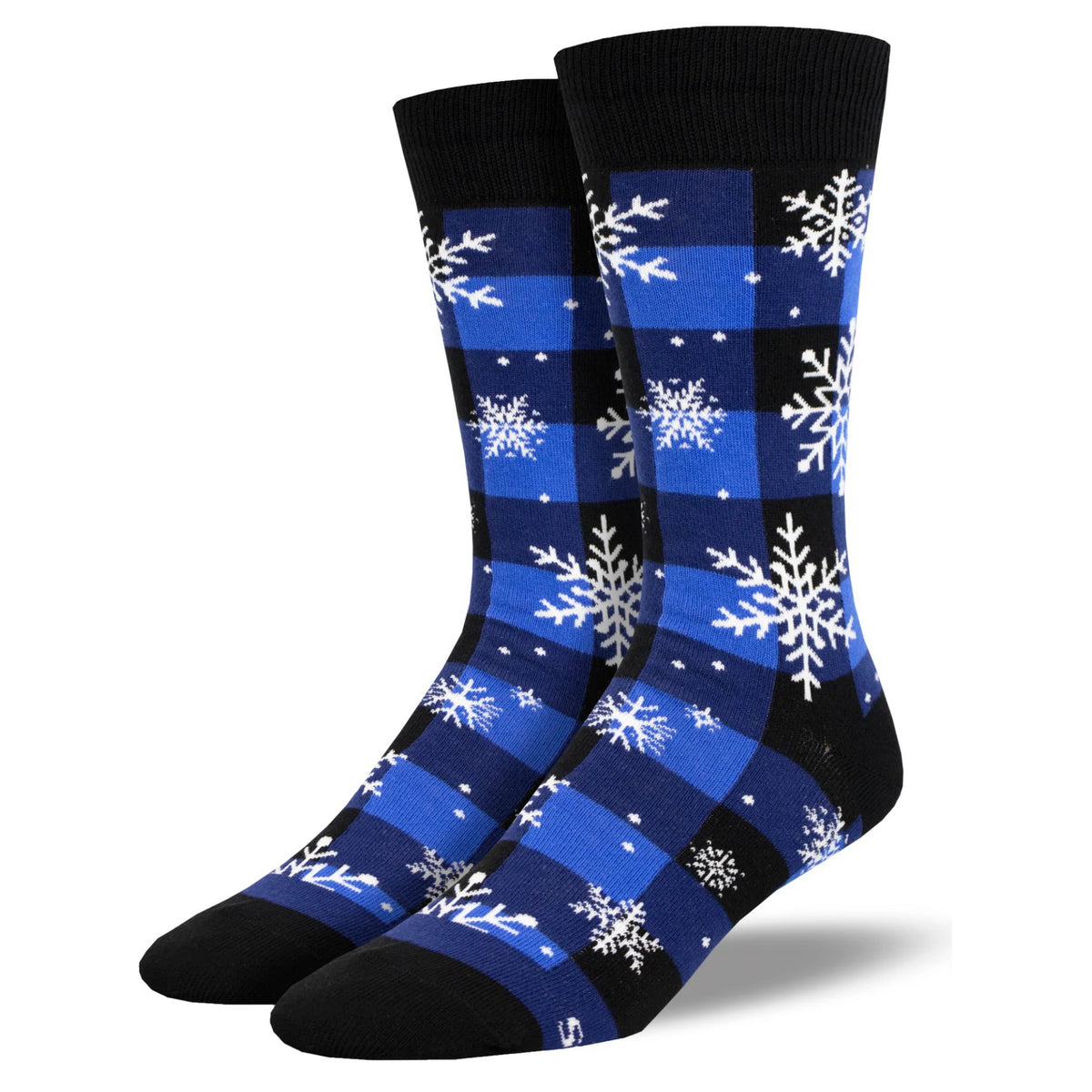 Men's Snowflake Plaidern Socks Blue | SockSmith – Outer Layer