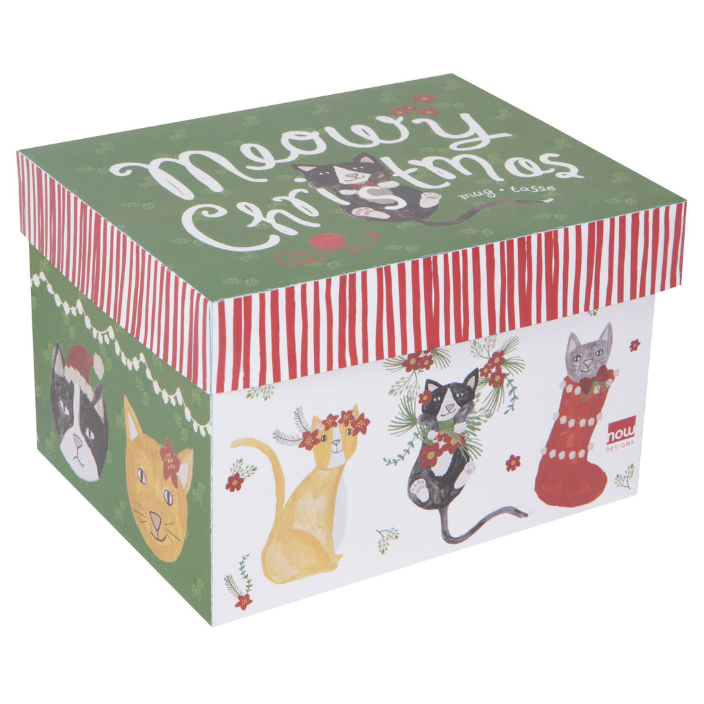Meowy Christmas Mug In A Box Packaging