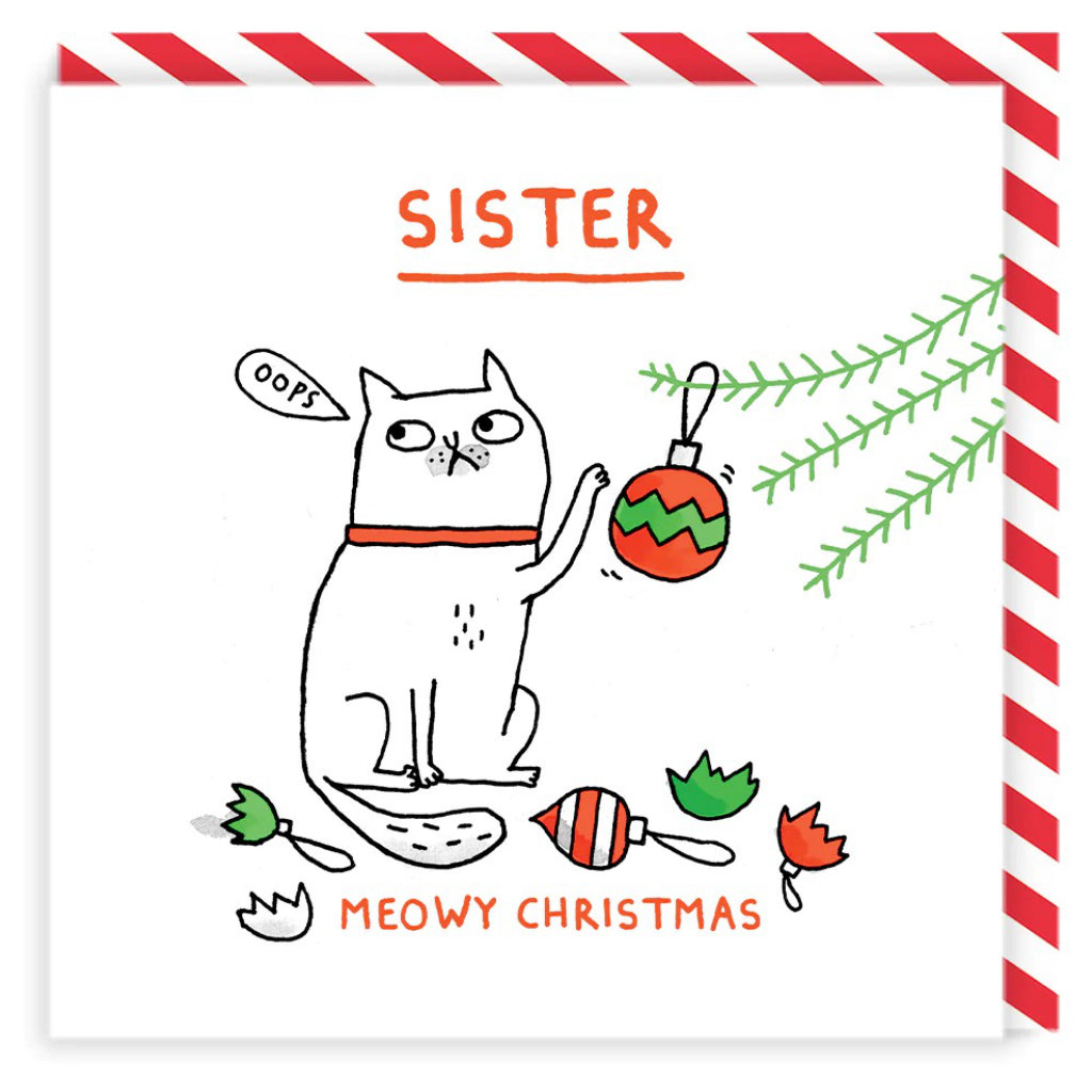 Meowy Christmas Sister Card