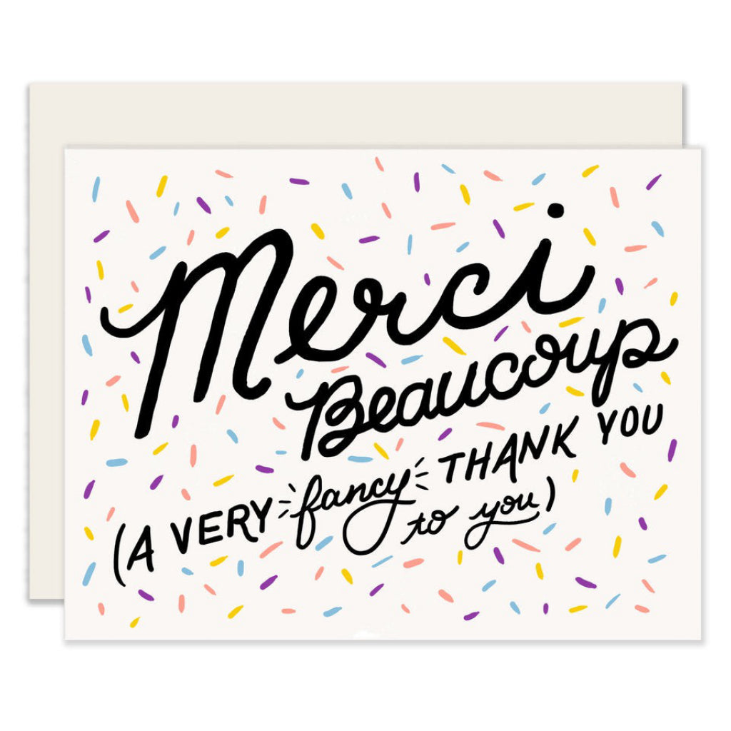 Merci Beaucoup Fancy Thank You Card