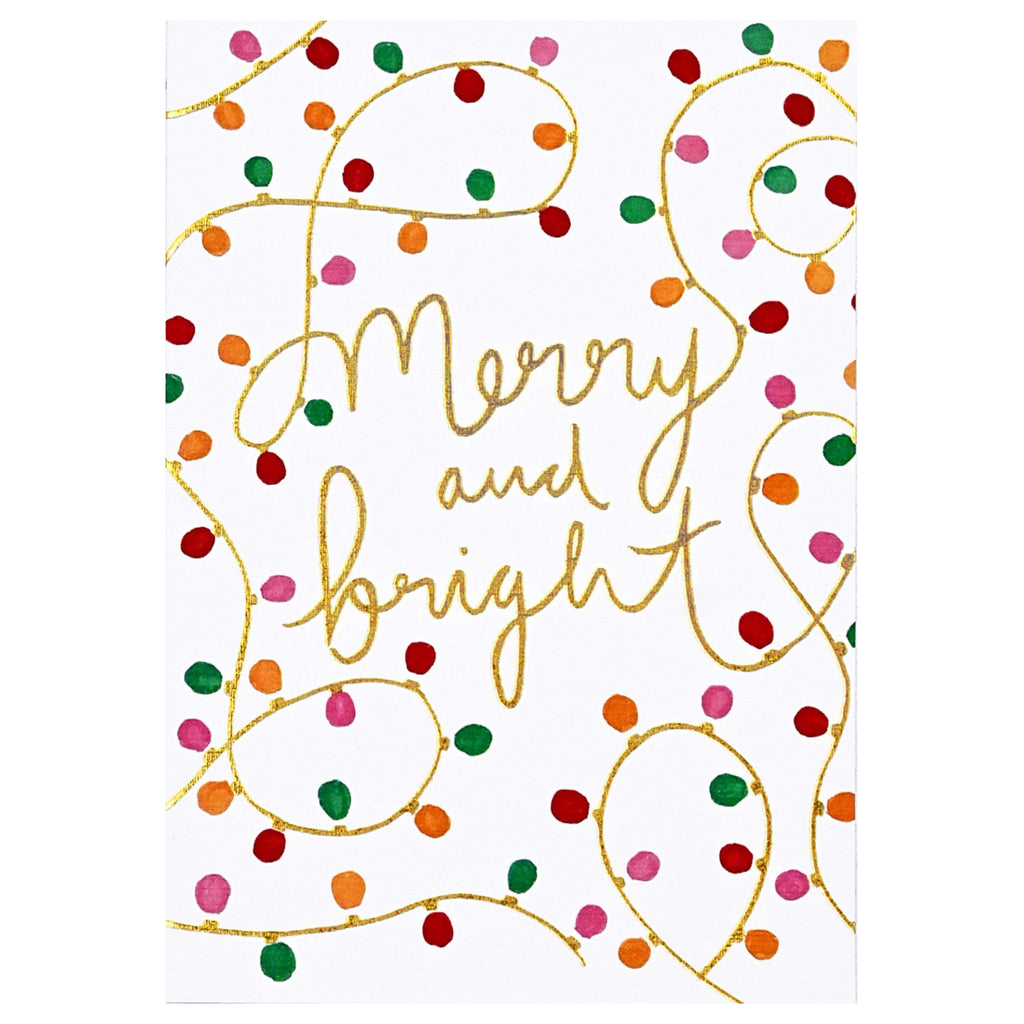 Merry And Bright Lights Boxed Christmas Cards.