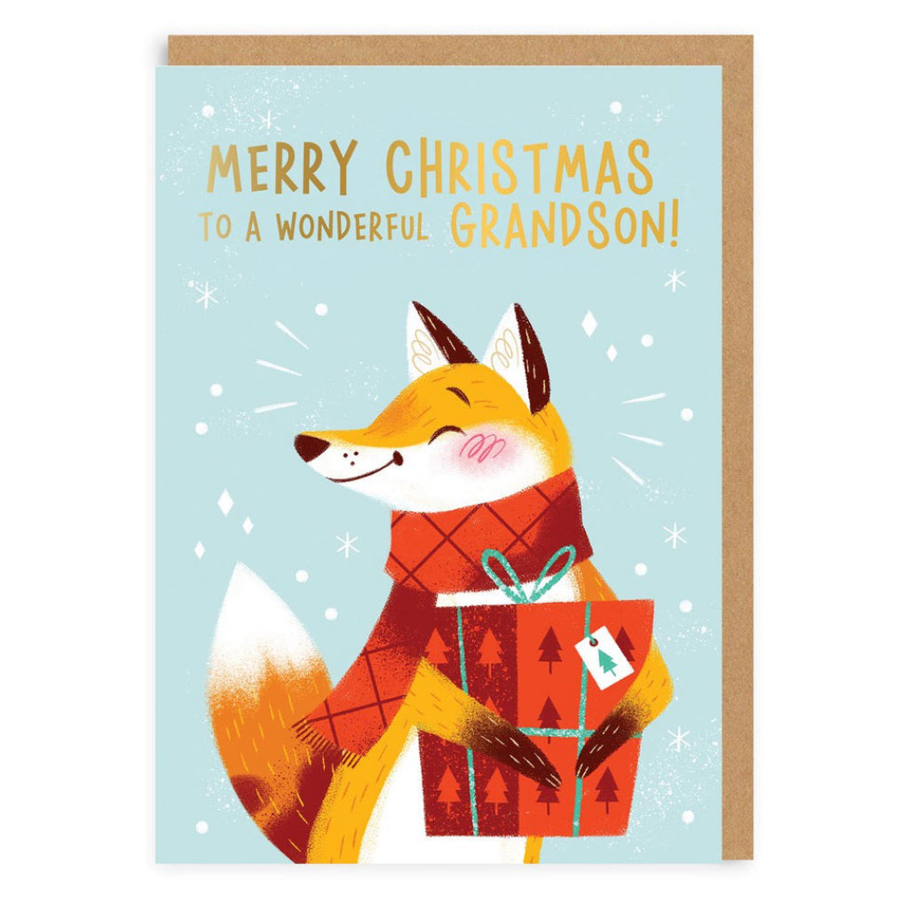 Merry Christmas Grandson Card