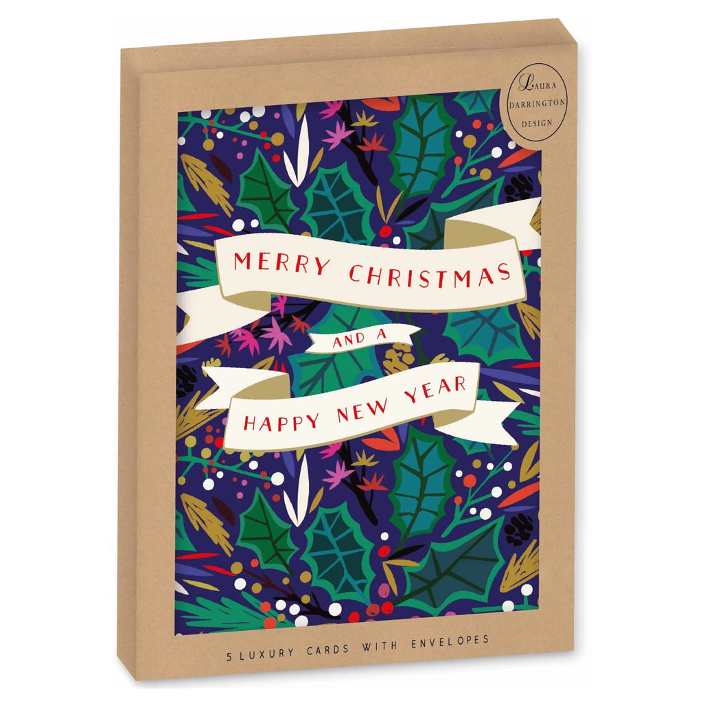 Merry Christmas Happy New Year Boxed Holiday Cards