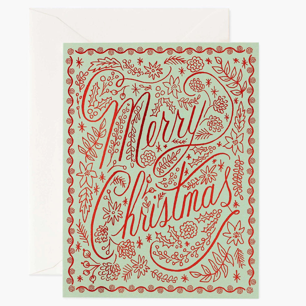 Merry Christmas Red Script Card