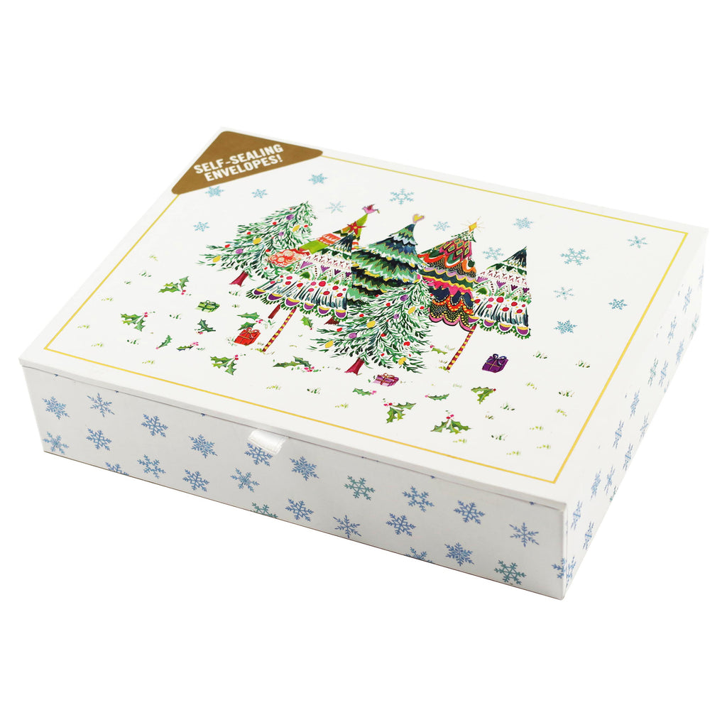 Merry Evergreens Boxed Holiday Cards Box