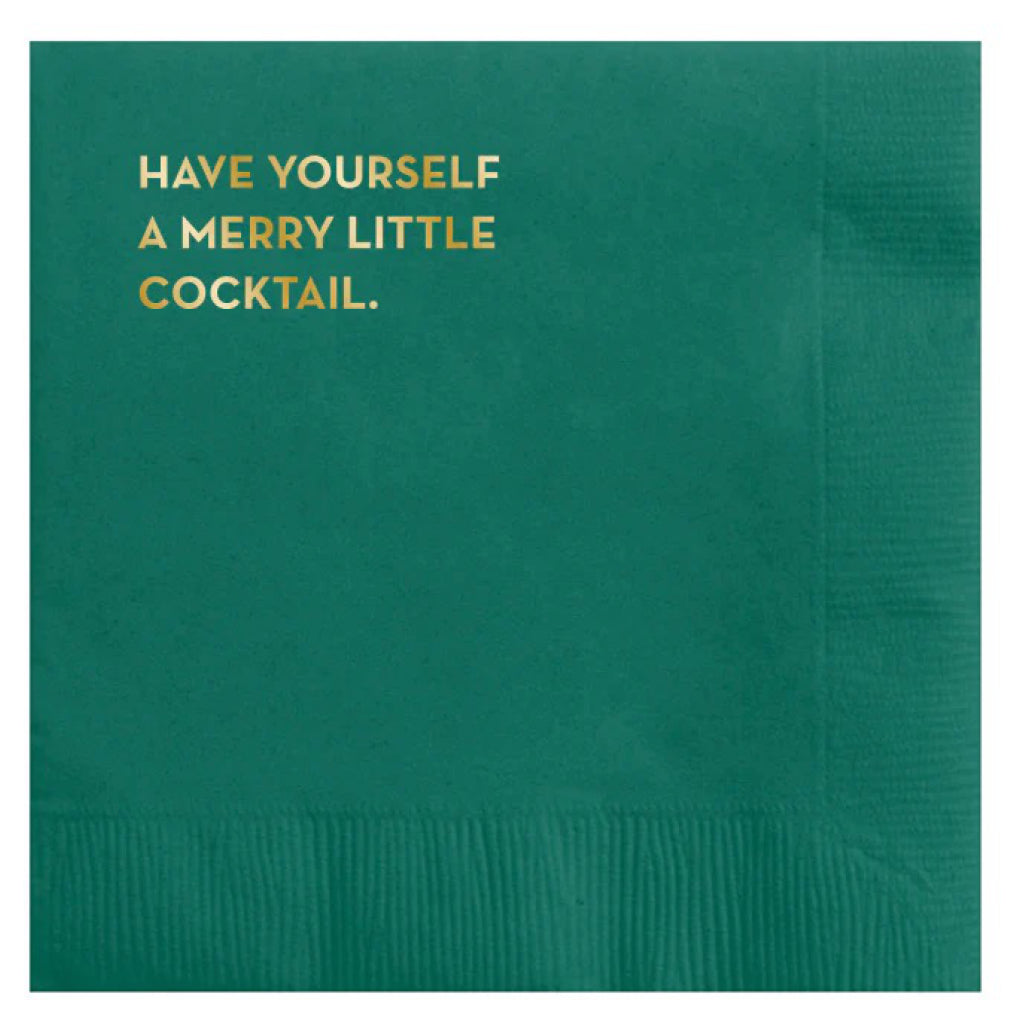 Merry Little Cocktail Holiday Napkins