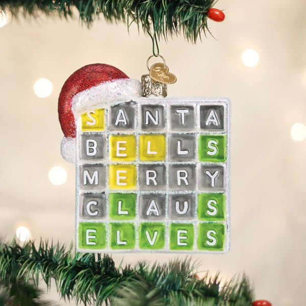 Merry Wordle Puzzle Ornament Lifestyle