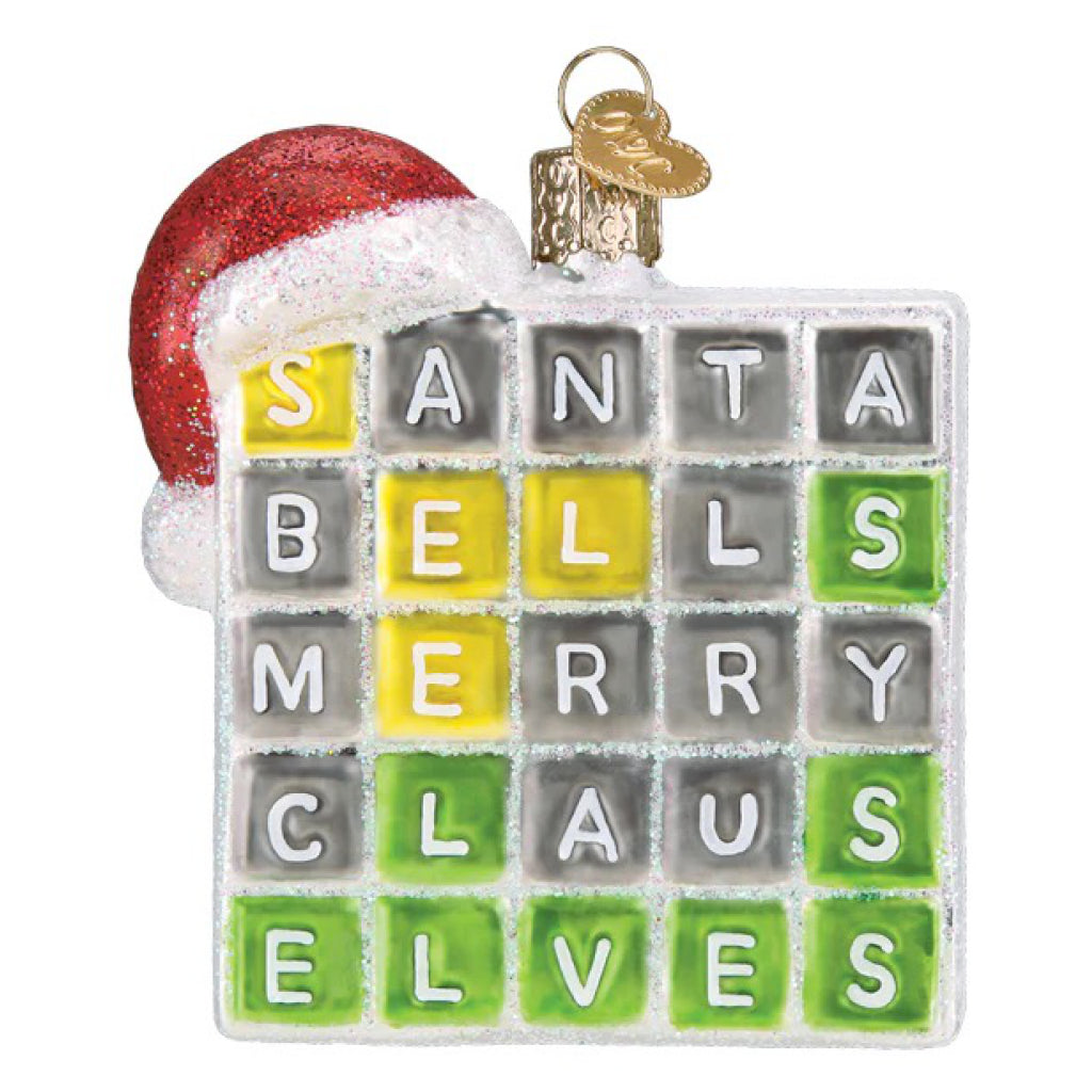 Merry Wordle Puzzle Ornament