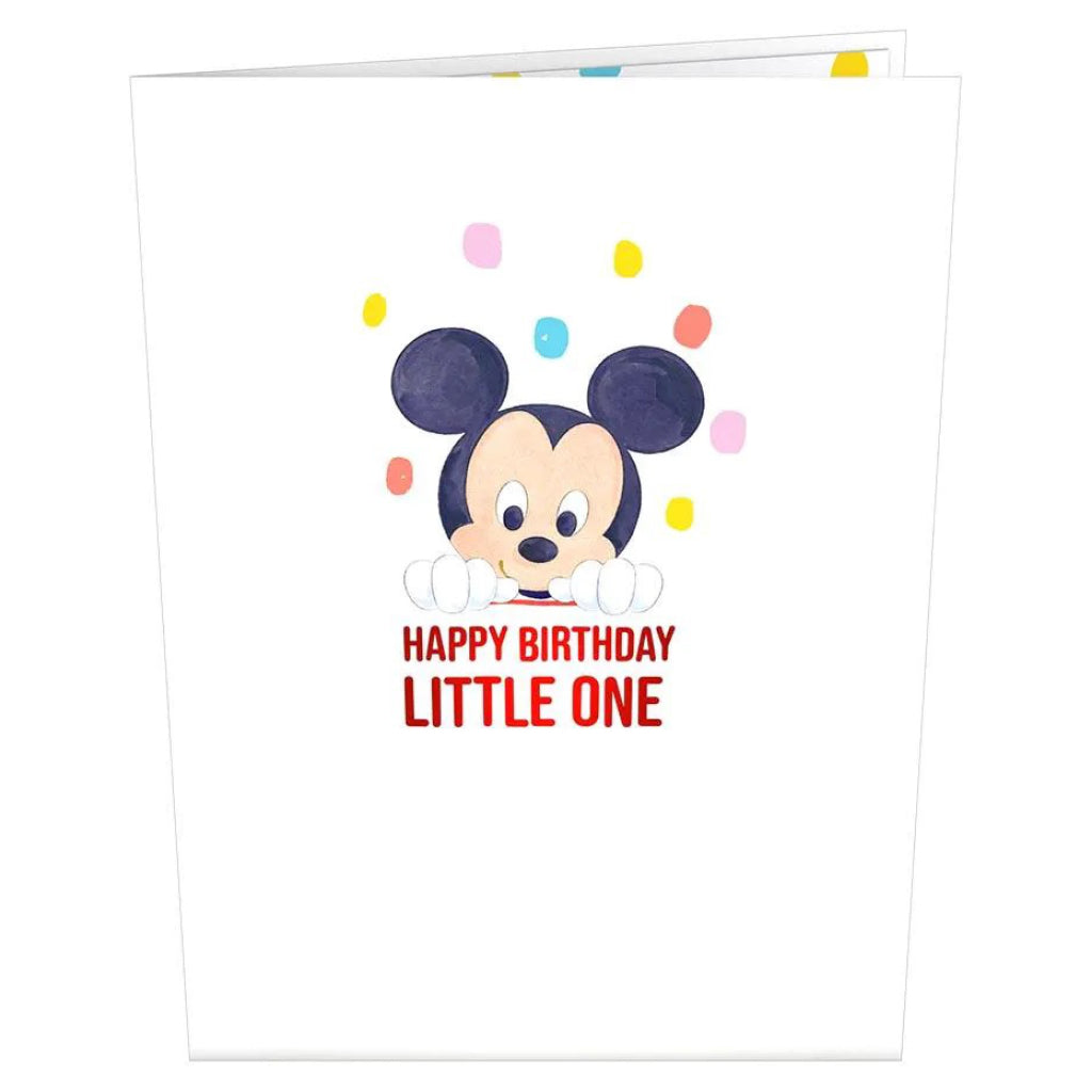 Mickey  Friends 1st Birthday 3D Pop Up Card Front