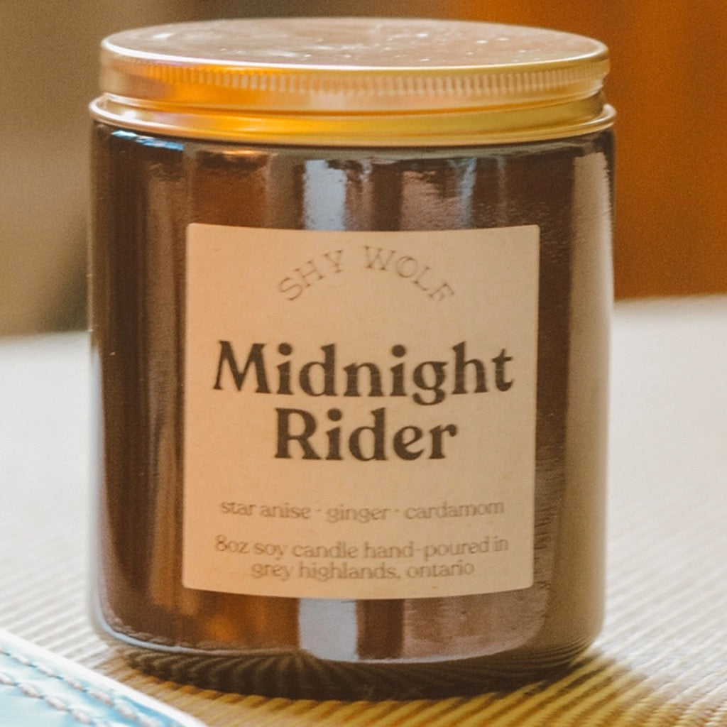 Midnight Rider Soy Wax Candle.