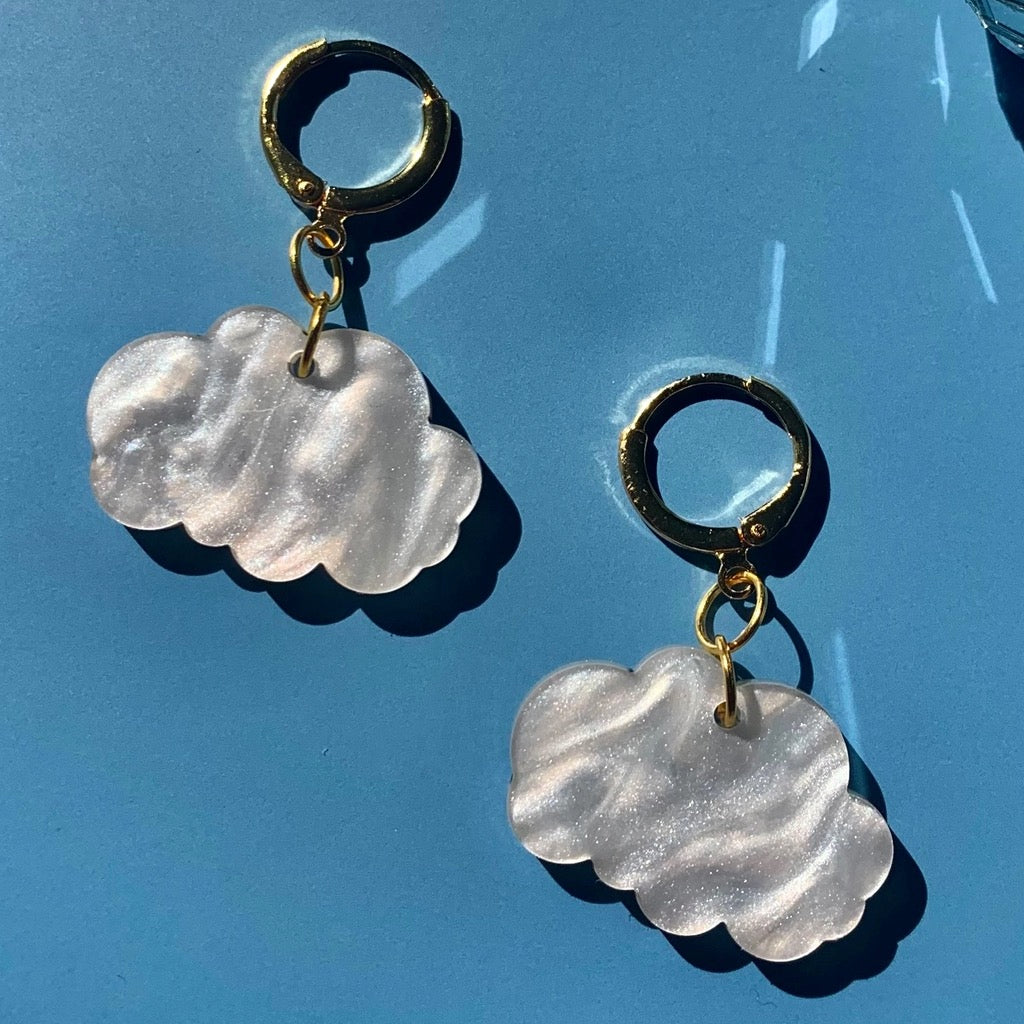 Mini Cloud Earrings.