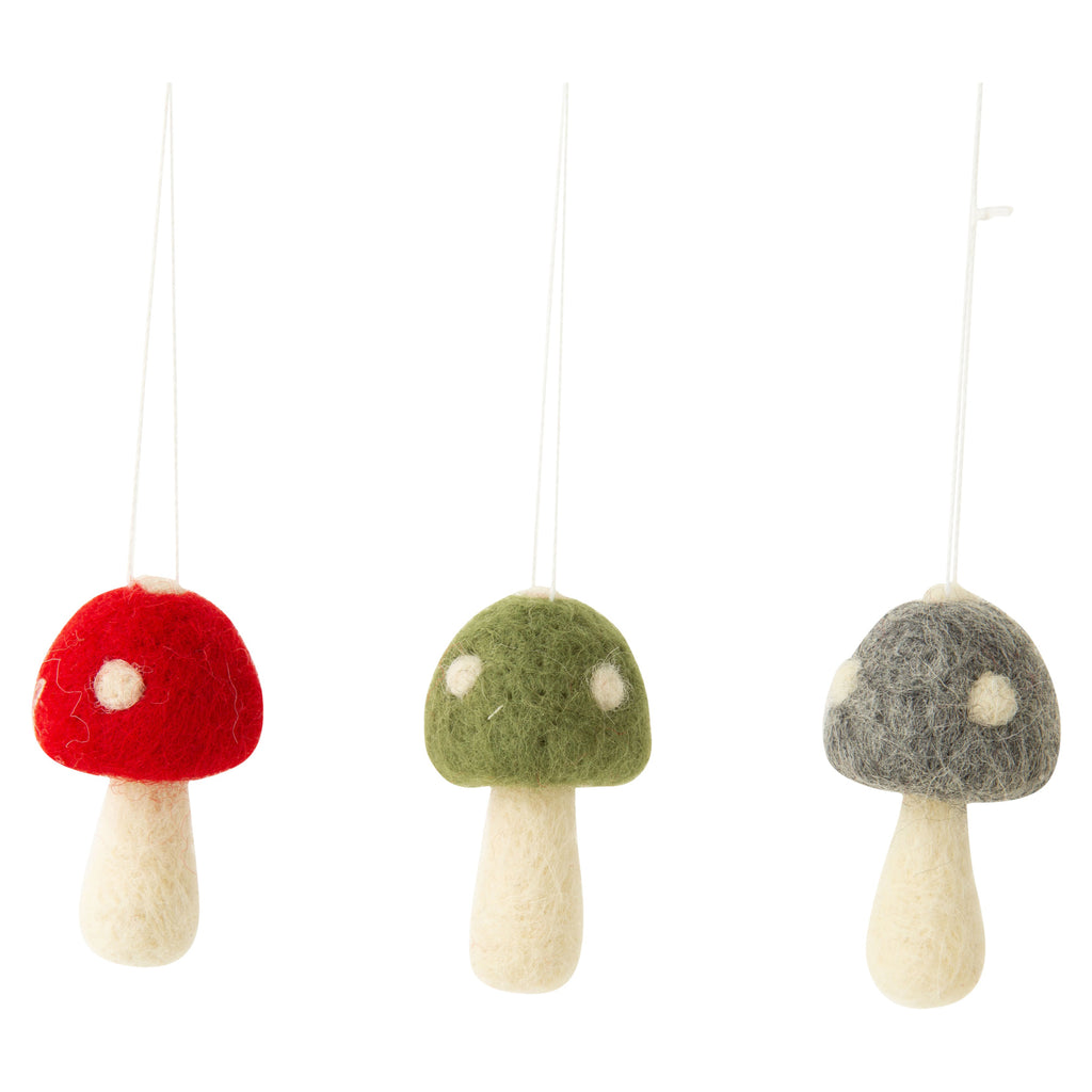 Mini Felt Mushroom Ornament