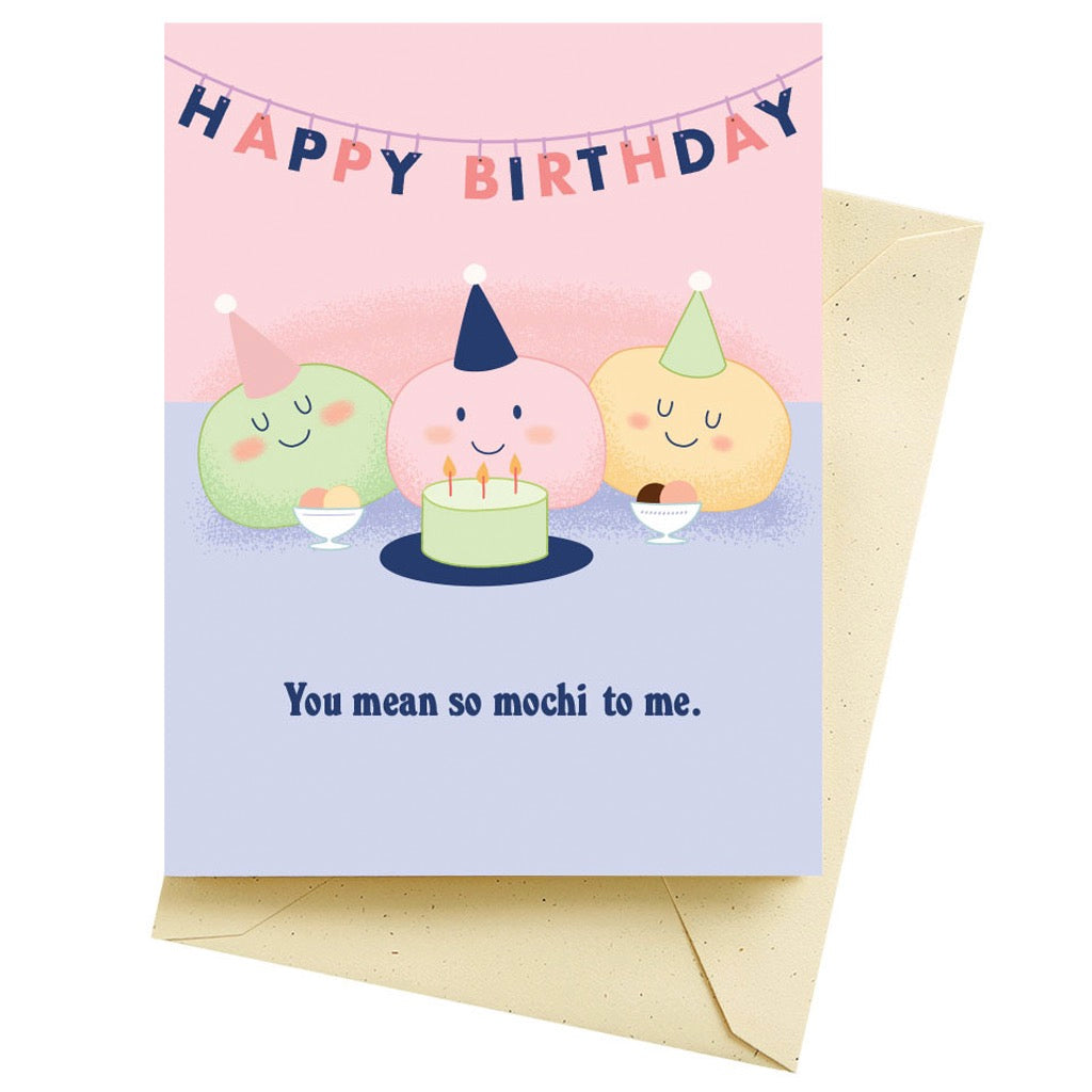 Mochi Party Birthday Card.