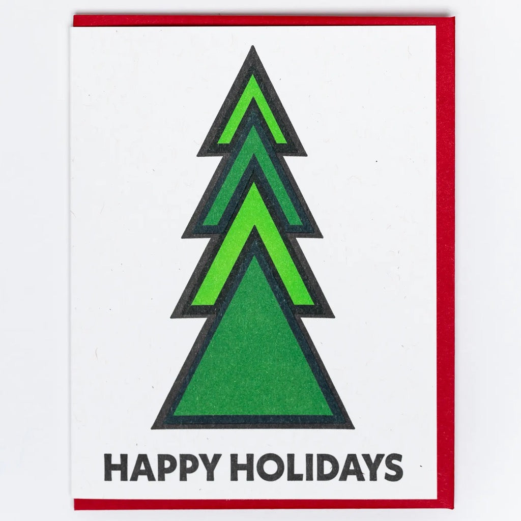 Modern Christmas Tree Boxed Holiday Cards