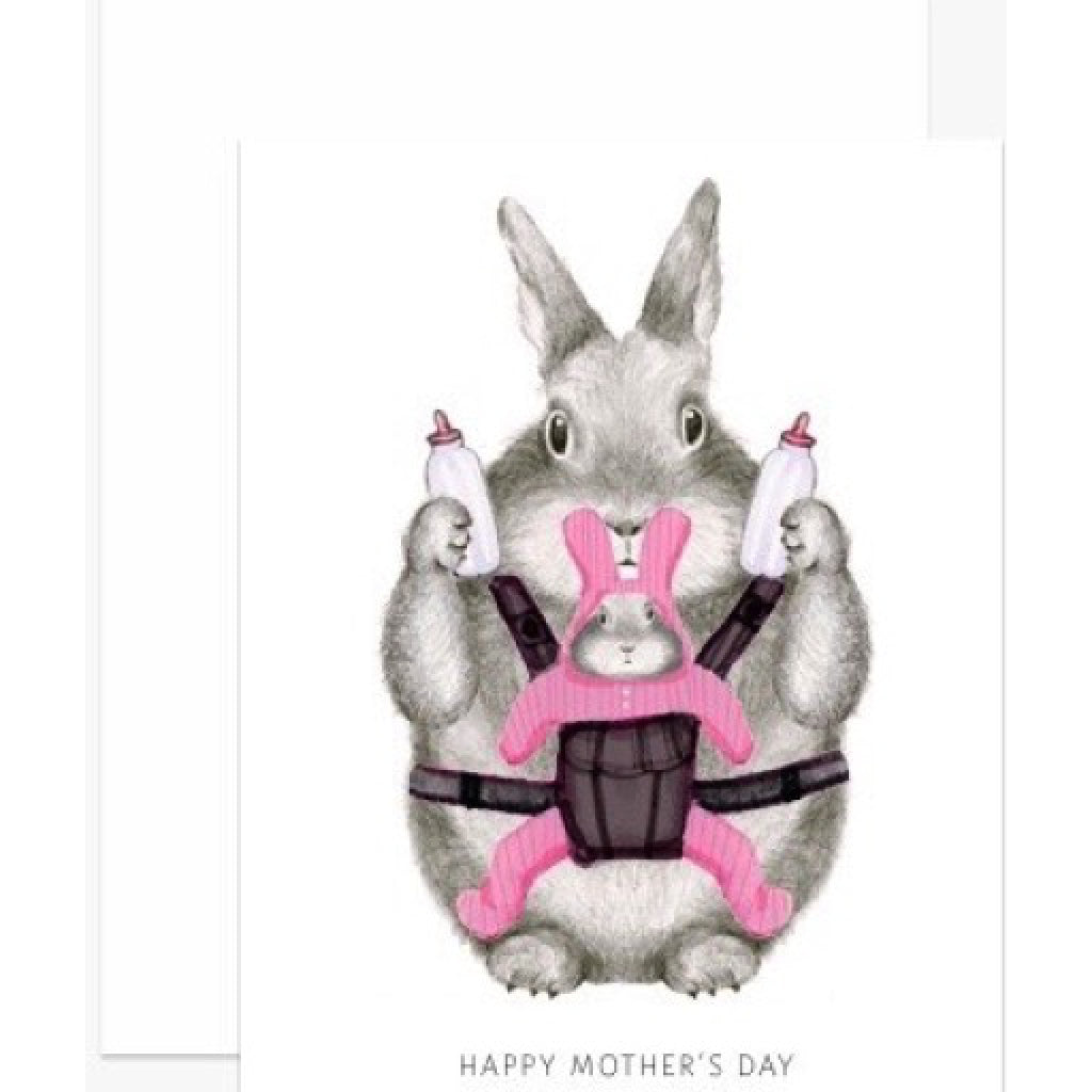 Mom Bunny Mothers Day Card alternate