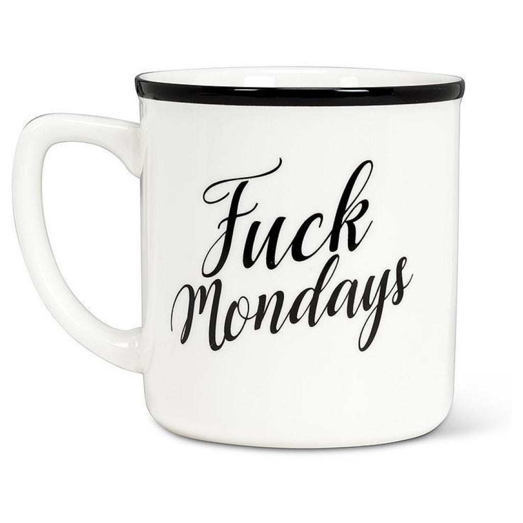 Mondays Text Mug back.