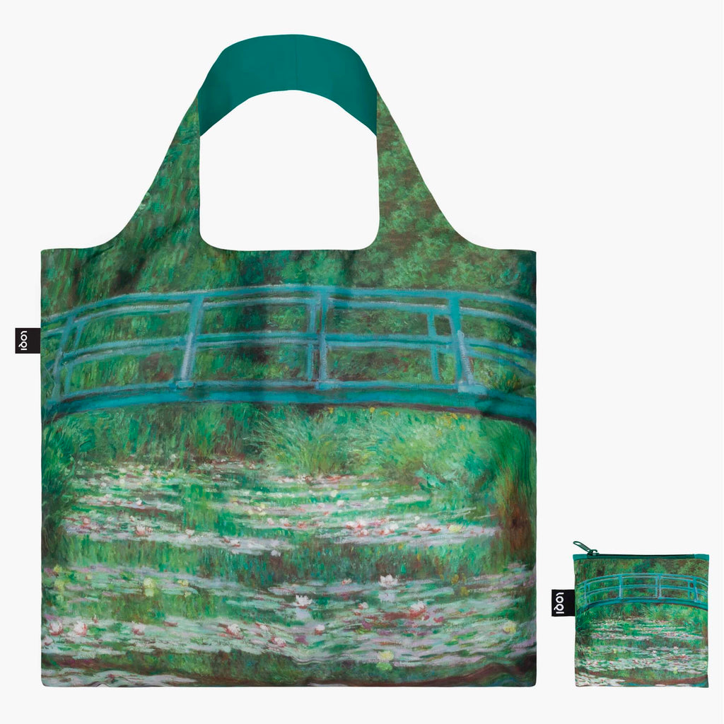 Monet Japanese Footbridge Tote Bag with pouch.