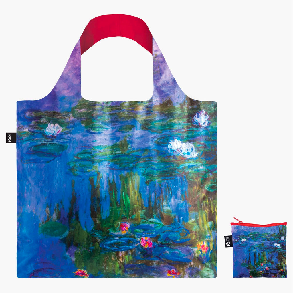 Monet Water Lilies Recycled Tote Bag with pouch.