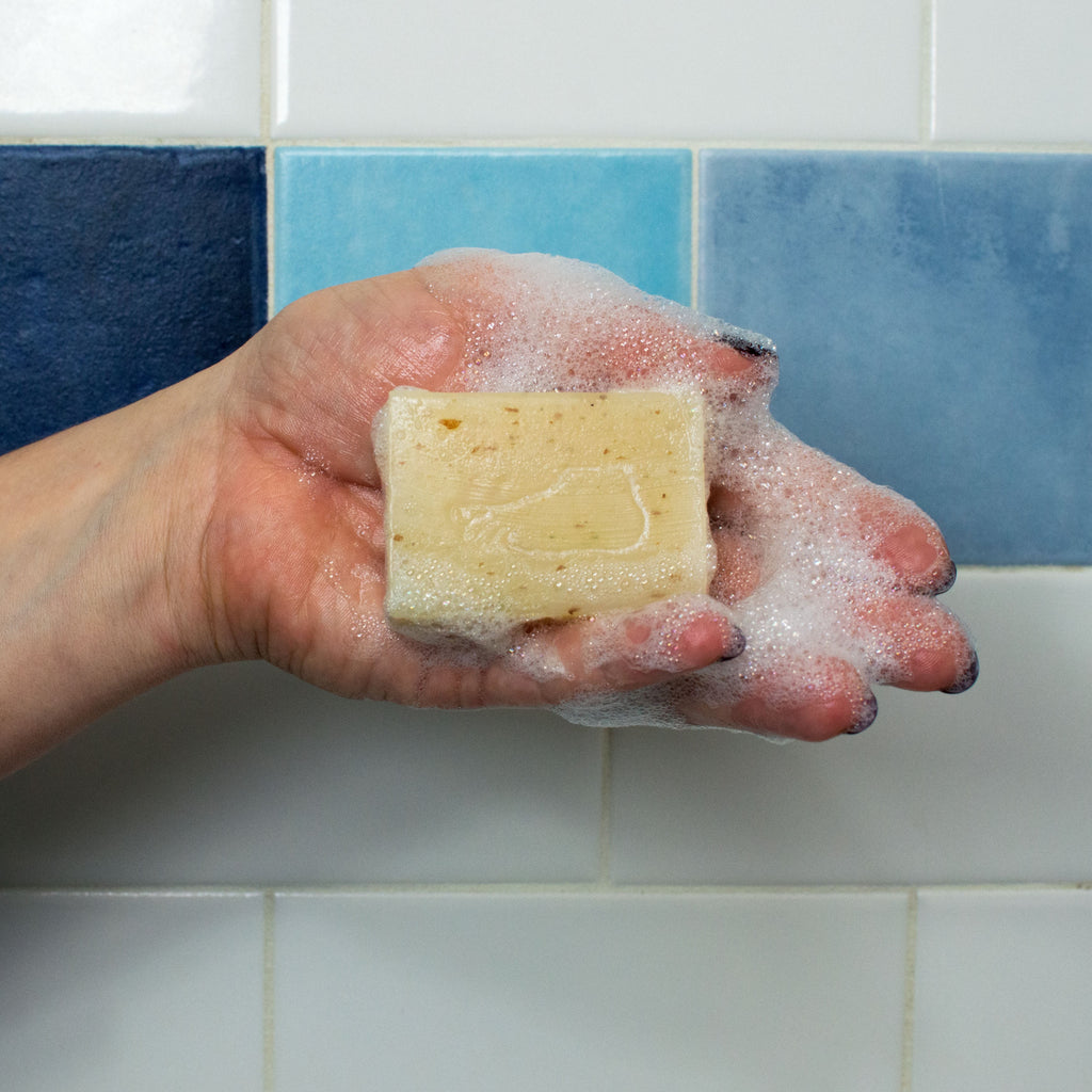 Monty Python's Foot Soap in hand.