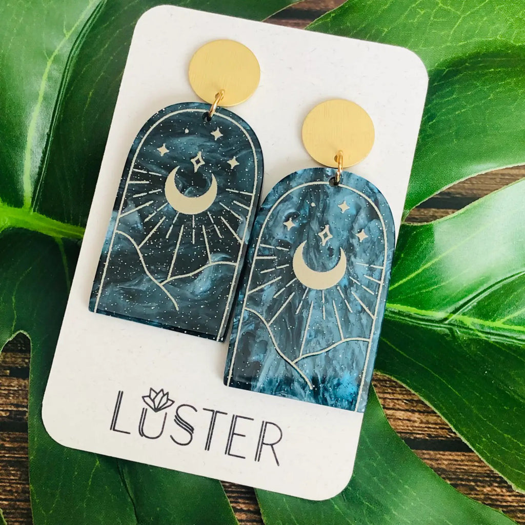 Moonrise Acrylic Statement Earrings.