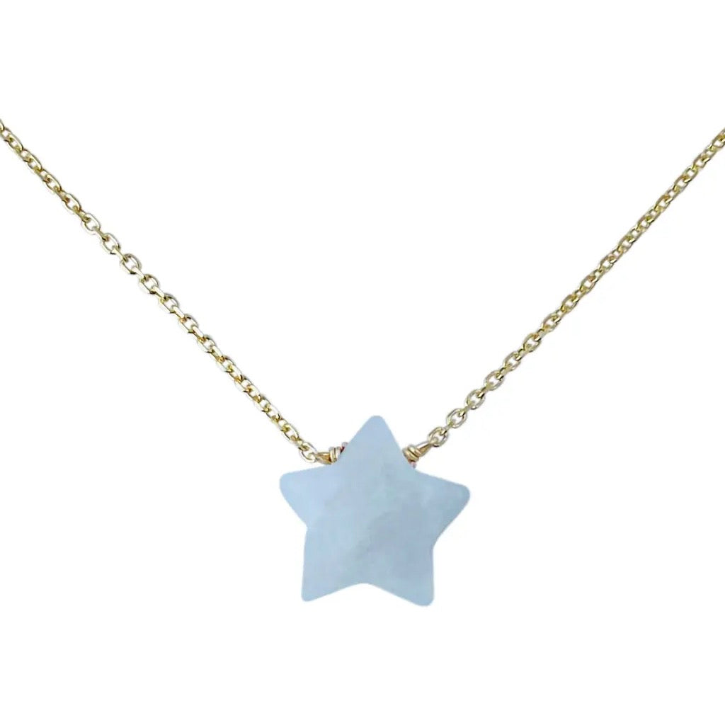 Moonstone Star Necklace.