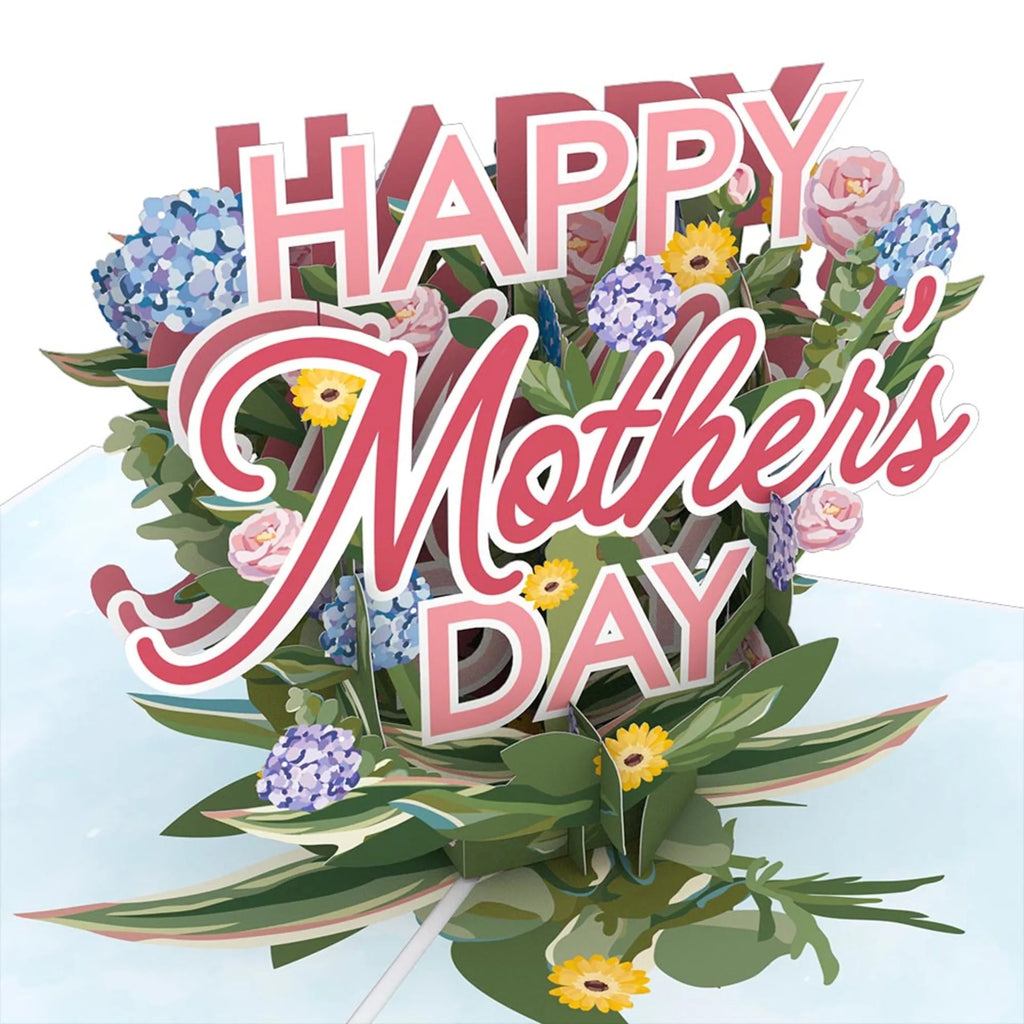 Mothers Day Hydrangeas 3D Pop Up Card Closeup