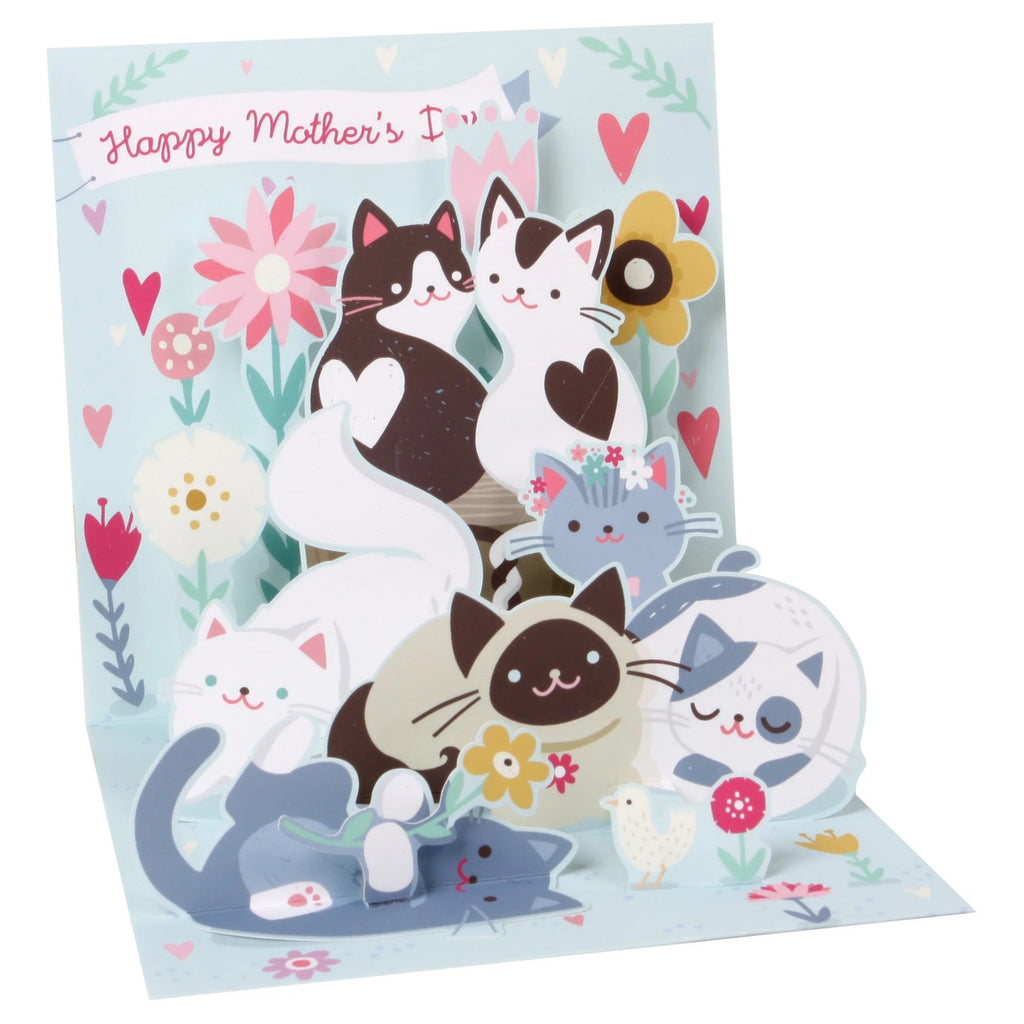 Mothers Day Kitties Pop-Up Card