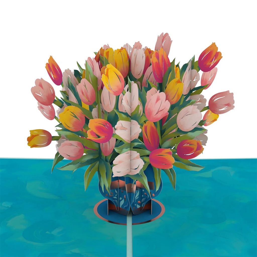 Mothers Day Tulips 3D Pop Up Card Closeup