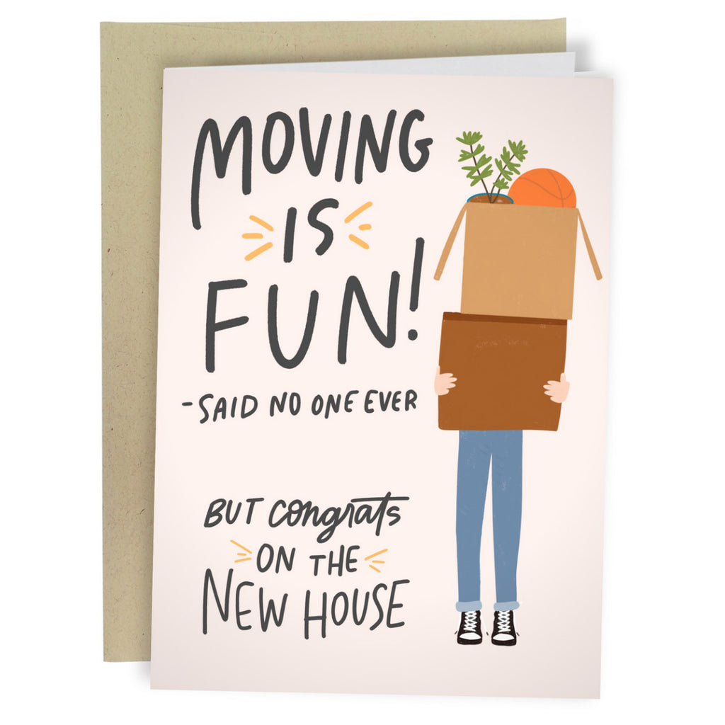 Moving Is Fun New Home Card