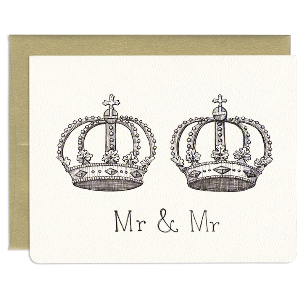 Mr  Mr Crowns Wedding Card