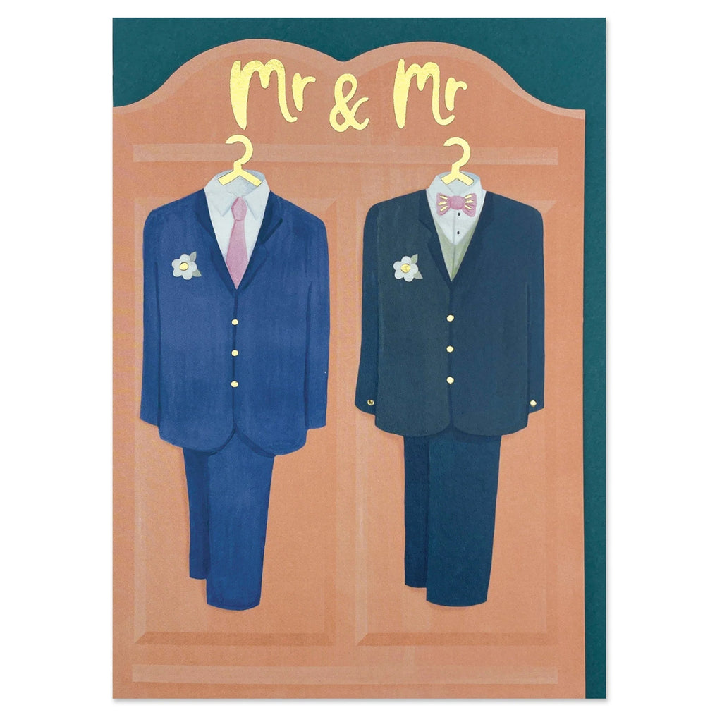 Mr & Mr Suits Wedding Card.