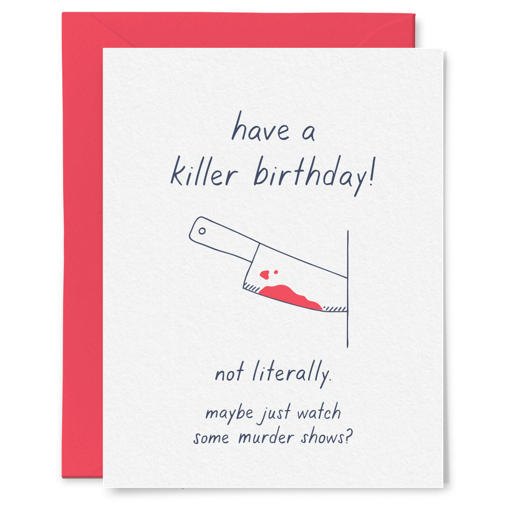 Murder Shows Killer Birthday Card