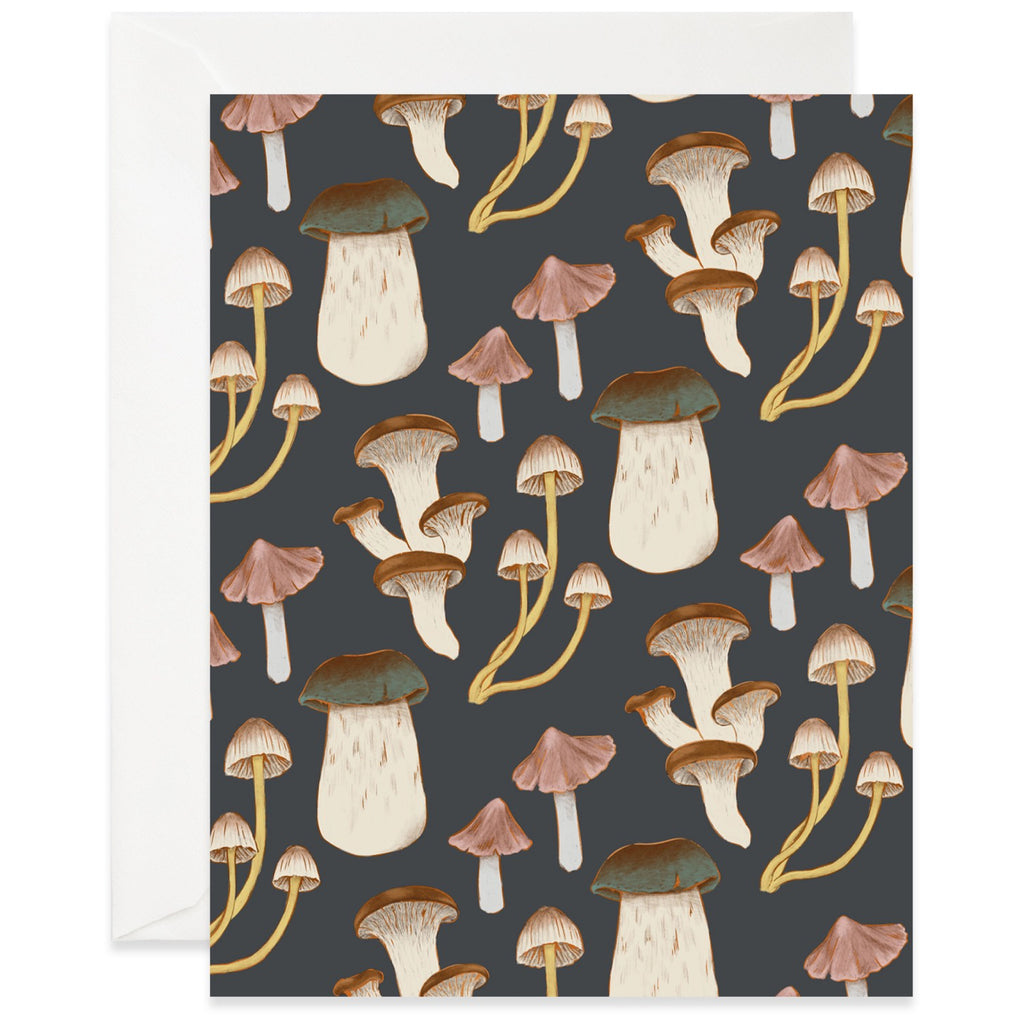 Mushrooms Pattern Blank Card.