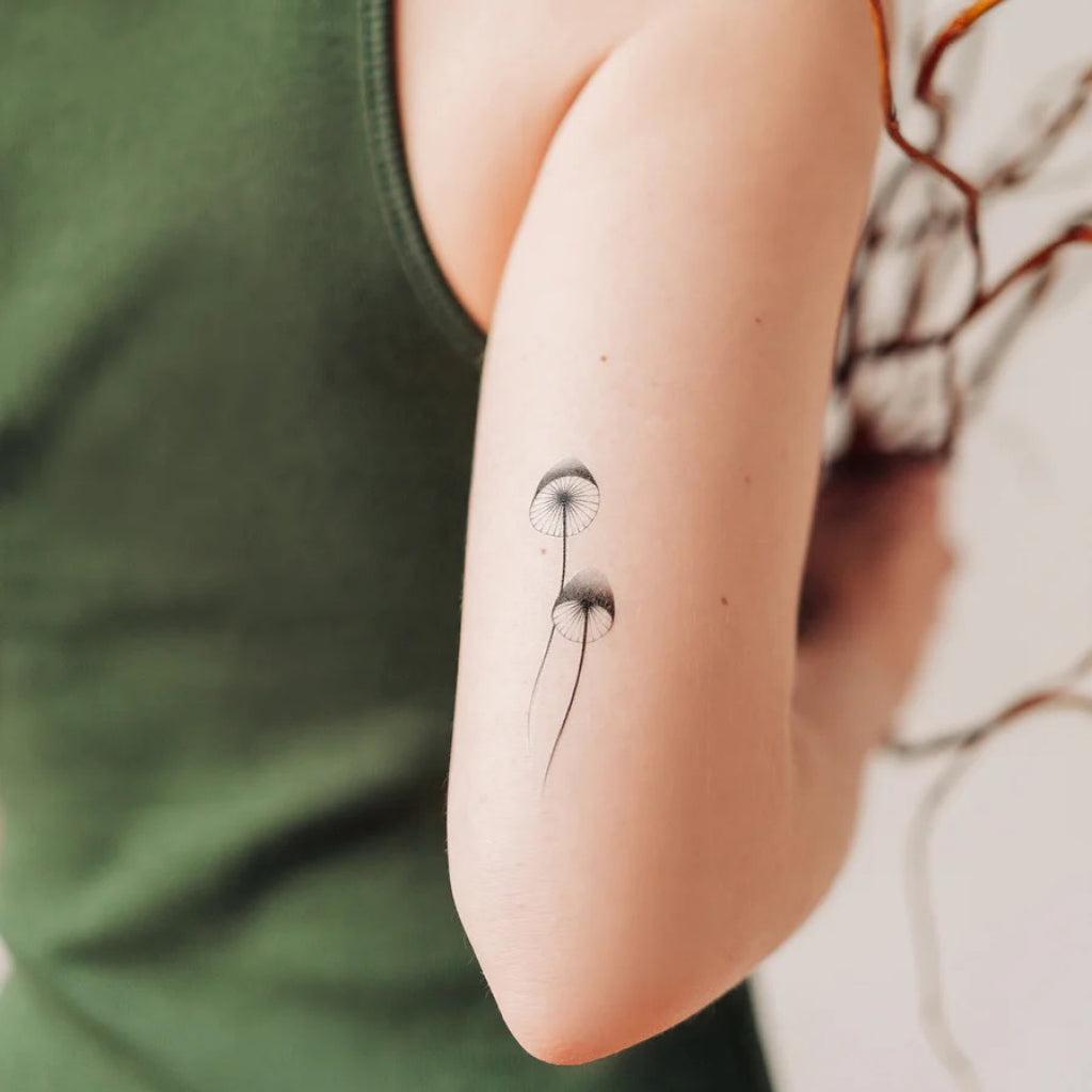 Mushrooms Tattoo on arm.