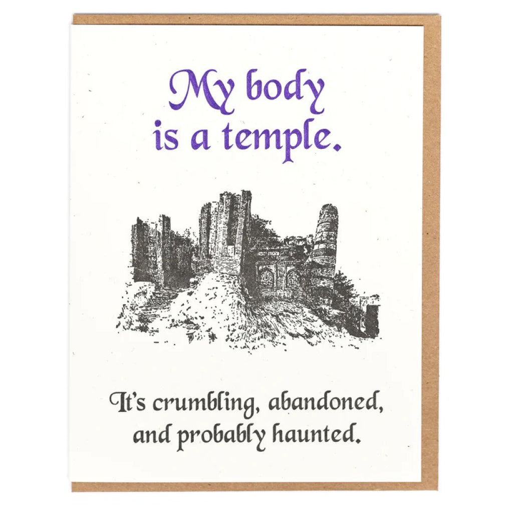 My Body Is A Temple Card.