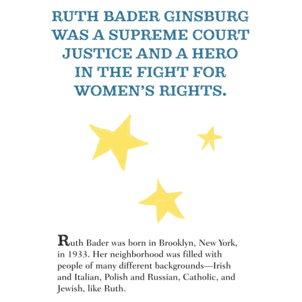 My Little Golden Book About Ruth Bader Ginsburg inside.