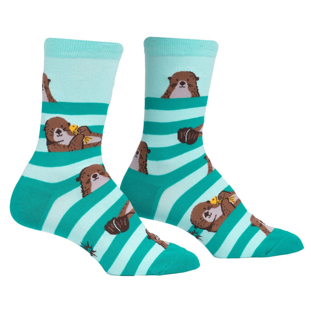 My Otter Foot Womens Crew Socks