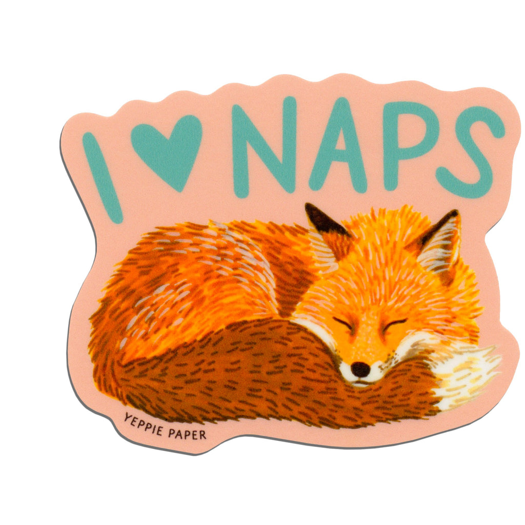 Napping Fox Sticker.