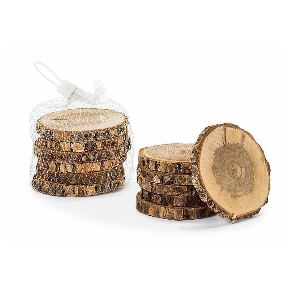 Natural Bark Coasters.