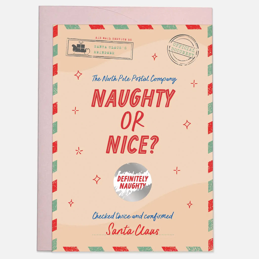 Naughty Scratch Off Christmas Card revealed.