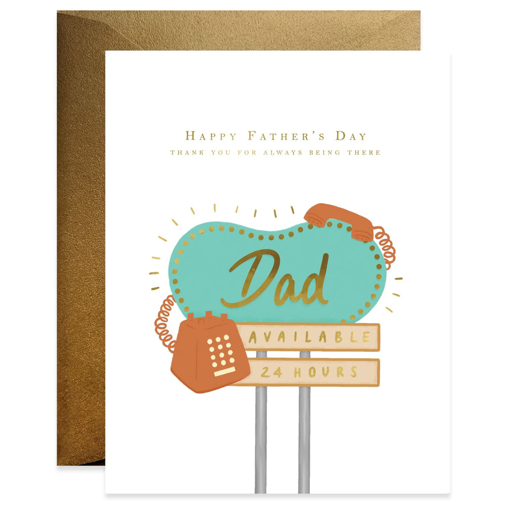 Neon Sign Father's Day Card.
