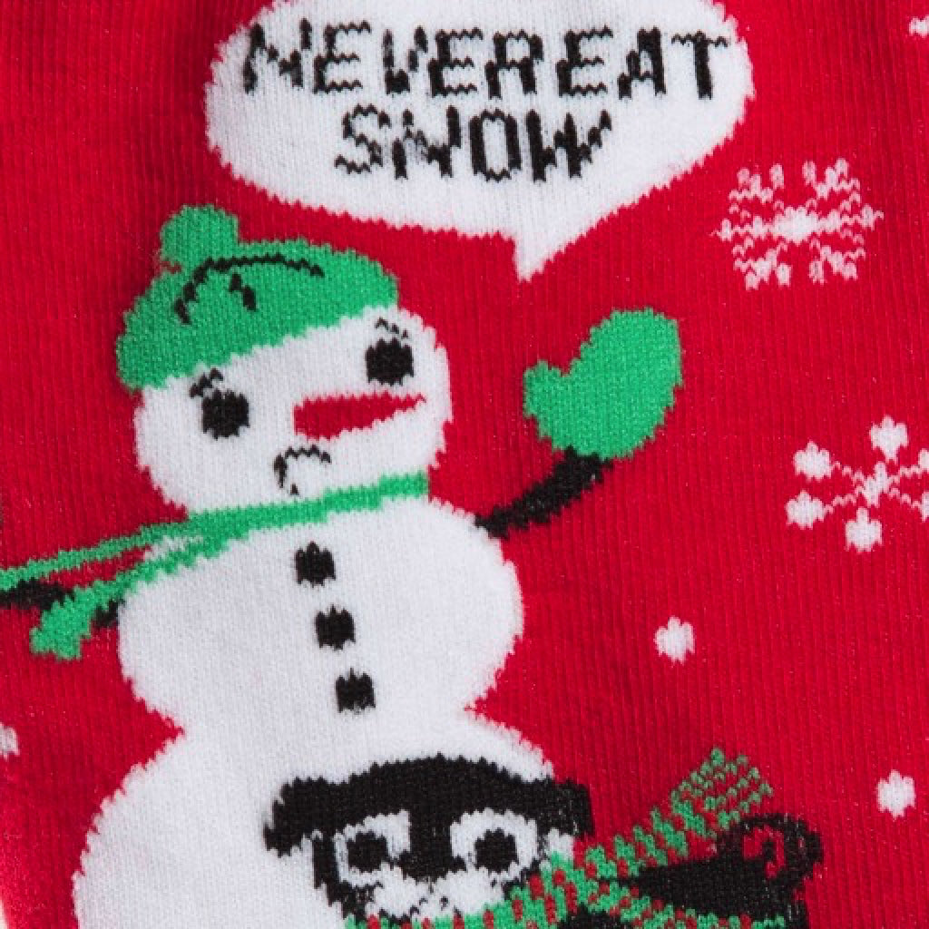 Never Eat Snow Mens Crew Socks close-up