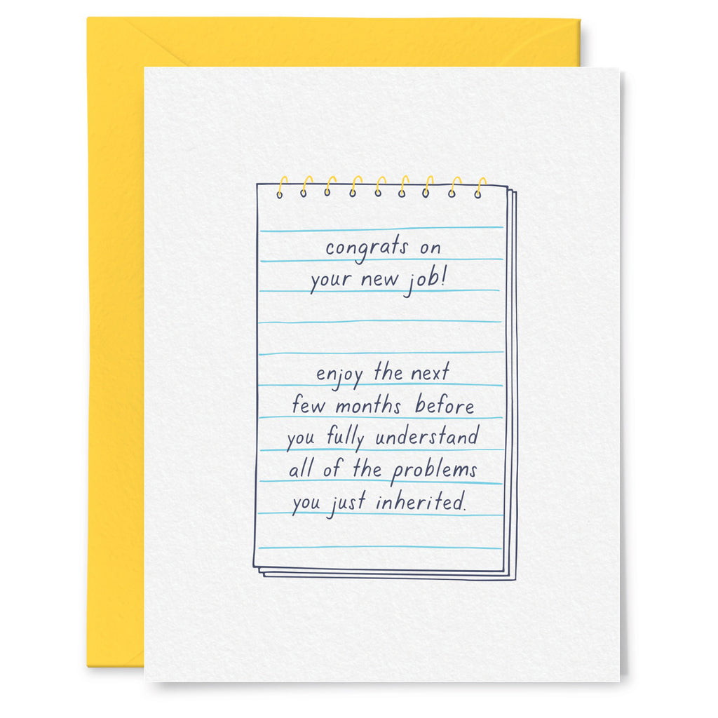 New Job Notepad Congratulations Card