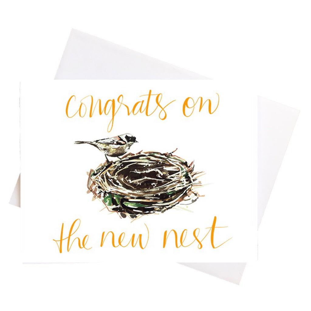 New Nest Watercolour Card