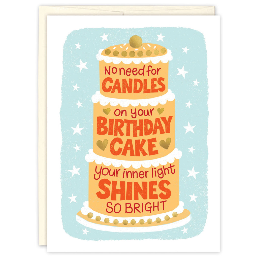 No Need For Candles Birthday Card.
