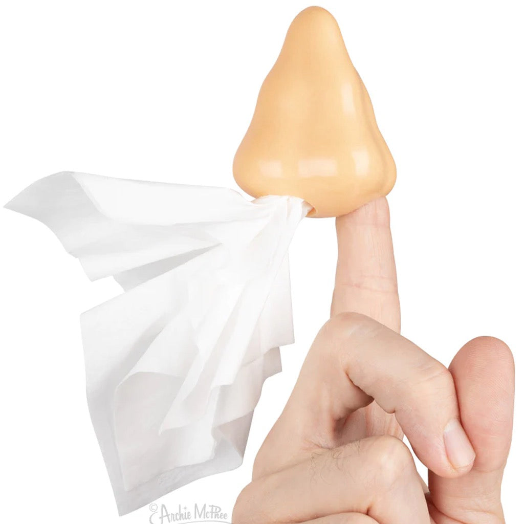 Nose Finger Puppet with tissue.